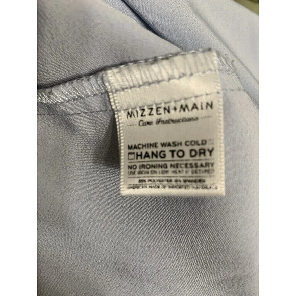 Mizzen + Main Trim Fit Light Blue Button Front Shirt Size XXL (K6) - Picture 5 of 7